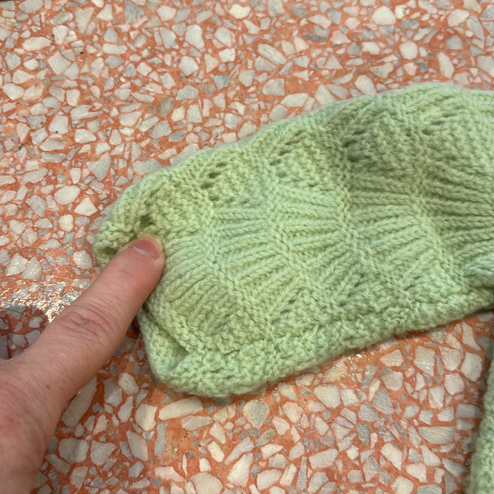 Vintage Baby Handmade Crochet Knit Cardigan and Bonnet Set - Picture 8 of 11